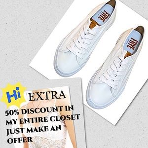 Frye Canvas Low Lace white Fashion Sneakers 9 M